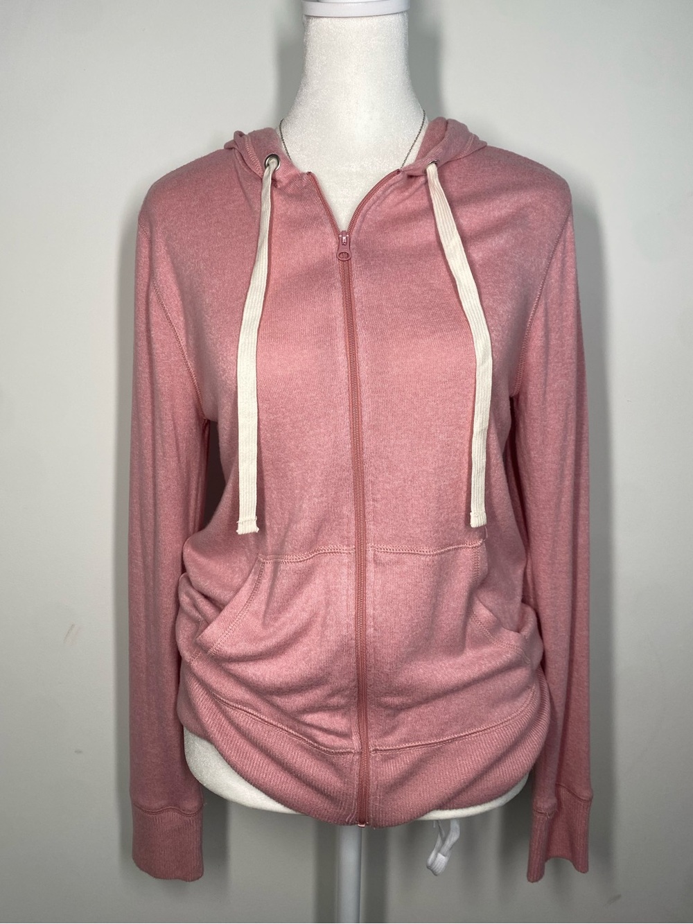 J.Crew Zip-Up Hoodie in Dusty Rose